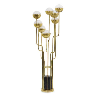 lampada con piede / moderna / in ottone placcato oro / in marmo