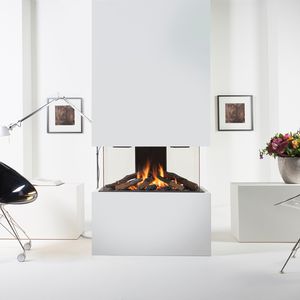 stufa a gas / moderna / a 3 facce / ad angolo