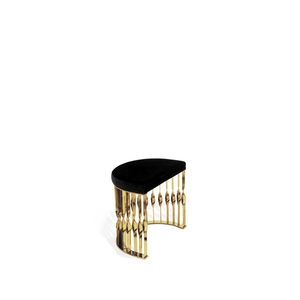 sgabello design originale / in velluto / in ottone / imbottito