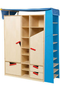 armadio classico / in legno / con ante battenti / per bimbo
