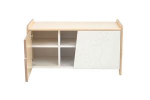 comodino moderno / in legno / rettangolare / da interno