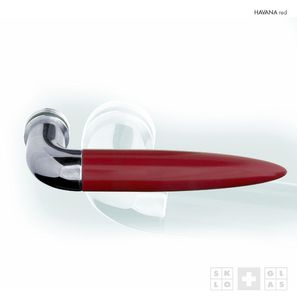maniglia per porta a vetri / in ottone / moderna / cromata