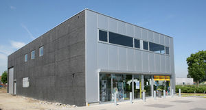 pannello sandwich per rivestimento di facciata / rivestimento in metallo / anima in lana di roccia