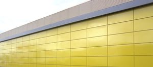 rivestimento di facciata in acciaio / liscio / a cassetta