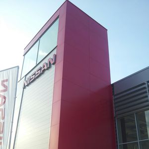 rivestimento di facciata in acciaio / liscio / a cassetta
