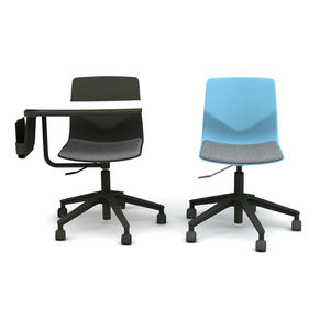 sedia visitatore moderna / imbottita / con rotelle / con base a stella