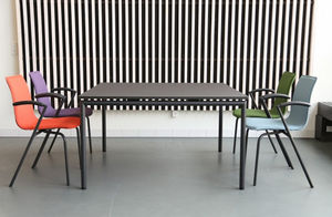 tavolo moderno / in laminato / in alluminio / rettangolare