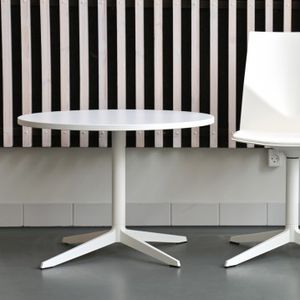 tavolo moderno / in laminato / in alluminio / tondo