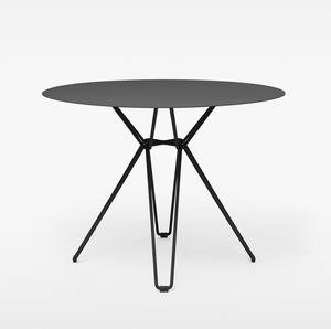 tavolo da pranzo moderno / in acciaio galvanizzato / in laminato / tondo