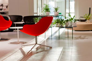 sedia visitatore moderna / imbottita / girevole / in tessuto