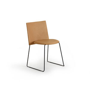 sedia visitatore moderna / in metallo / in tessuto / in legno