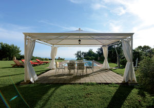 gazebo in ferro battuto / tetto in tela / professionale