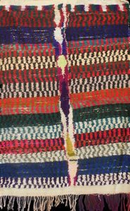 tappeto tradizionale / a righe / in lana / in cotone