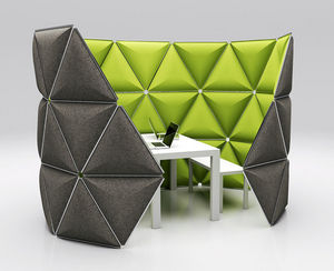 divisorio per ufficio a pavimento / in tessuto / design