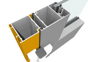 profilato per porte in alluminio / a isolamento termico