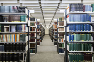 scaffale moderno / in metallo / per biblioteca / contract