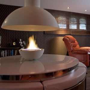 camino a gas / moderno / design originale / con focolare aperto