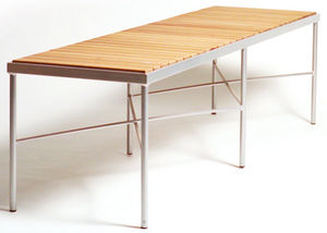 panca pubblica / moderna / in legno / in metallo