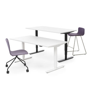 scrivania in acciaio laccato / in legno / moderna / contract