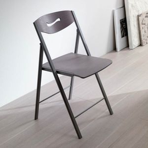 sedia moderna / pieghevole / in legno / in metallo