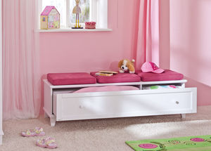 divanetto imbottito moderno / in legno / con contenitore / per bambini (unisex)