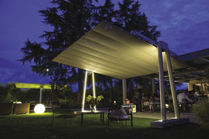 ombrellone per ristorante / per bar / in tessuto / in alluminio