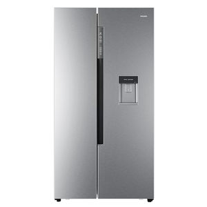 frigorifero combinato americano / grigio / ecologico / con dispenser d'acqua
