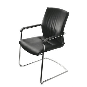 sedia visitatore moderna / in tessuto / in pelle / con braccioli