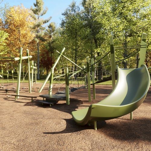 Struttura Ludica Per Parco Giochi Wooded Park Design Landscape