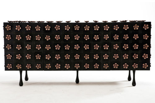 Credenza Design Originale SIGNATURE ROSETTE EGG DESIGNS In Noce