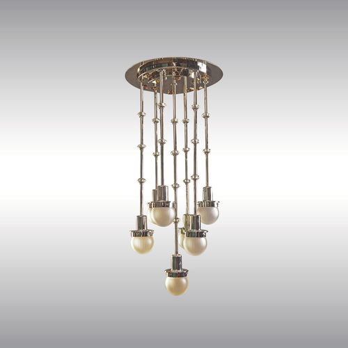 Lampadario Classico 21203 Woka Lamps Vienna In Vetro In Ottone