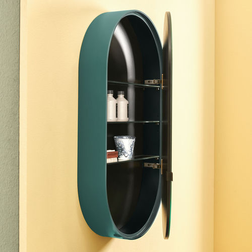 Specchio Da Bagno A Muro Oval Box Smeraldo Ceramica Cielo