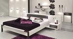 Letto matrimoniale moderno con comodini integrati FJORA h�lsta
