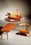 Set tavolo e sedie per bambini (misto) KINDERMOBEL by Ginbande Design ANTHOLOGIE QUARTETT