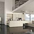 cucina a / con isola / in legno / massiccio - MOOD