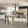cucina a / con isola / in legno / massiccio - TESI