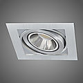 faretto da soffitto / in a incasso / da parete quadrata / LED - NUSA
