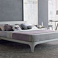 letto moderno / matrimoniale / tappezzato - NICE