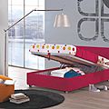 letto singolo / a / con base contenitore - CUBE
