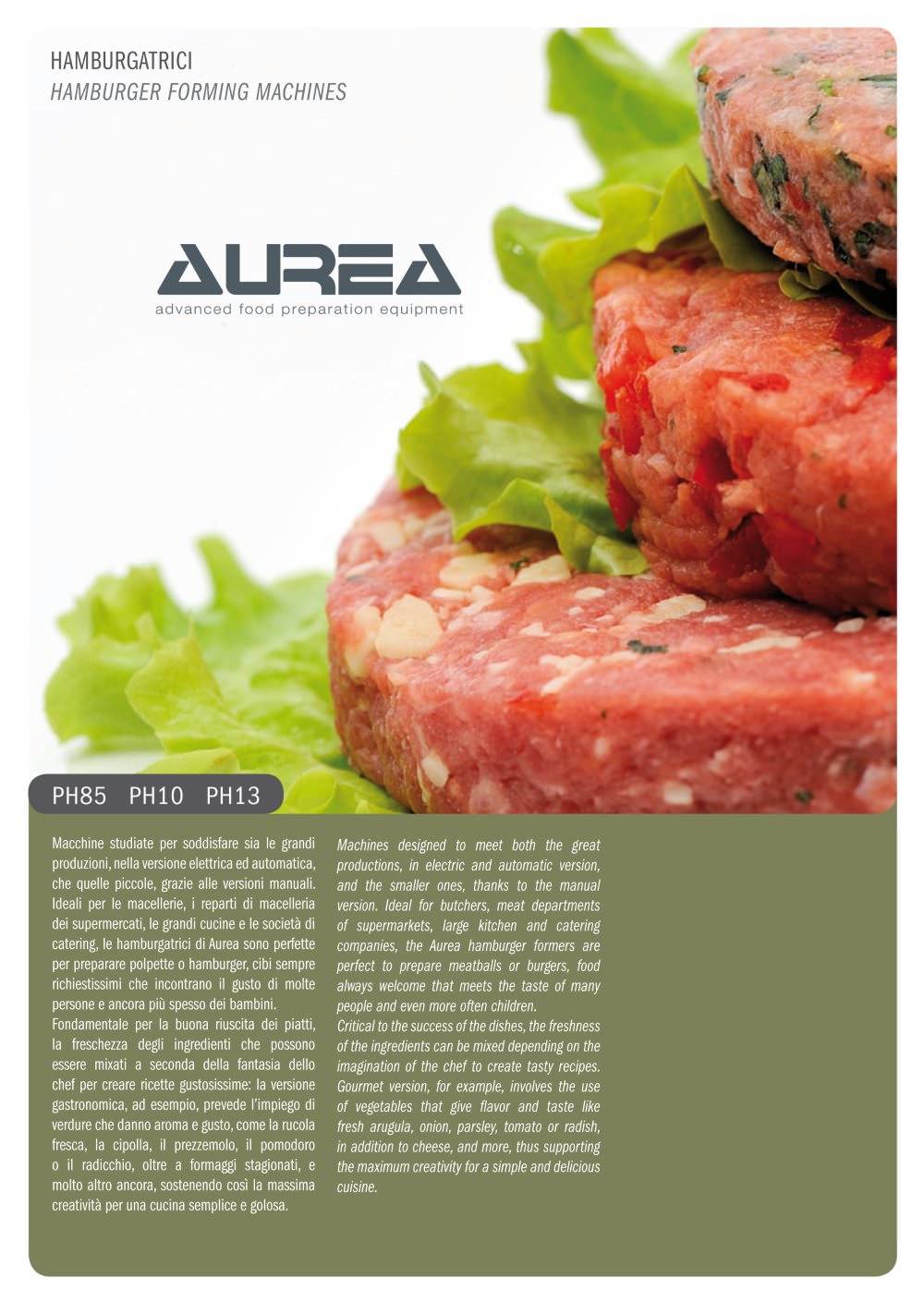 Hamburgatrici PH AUREA - OEM