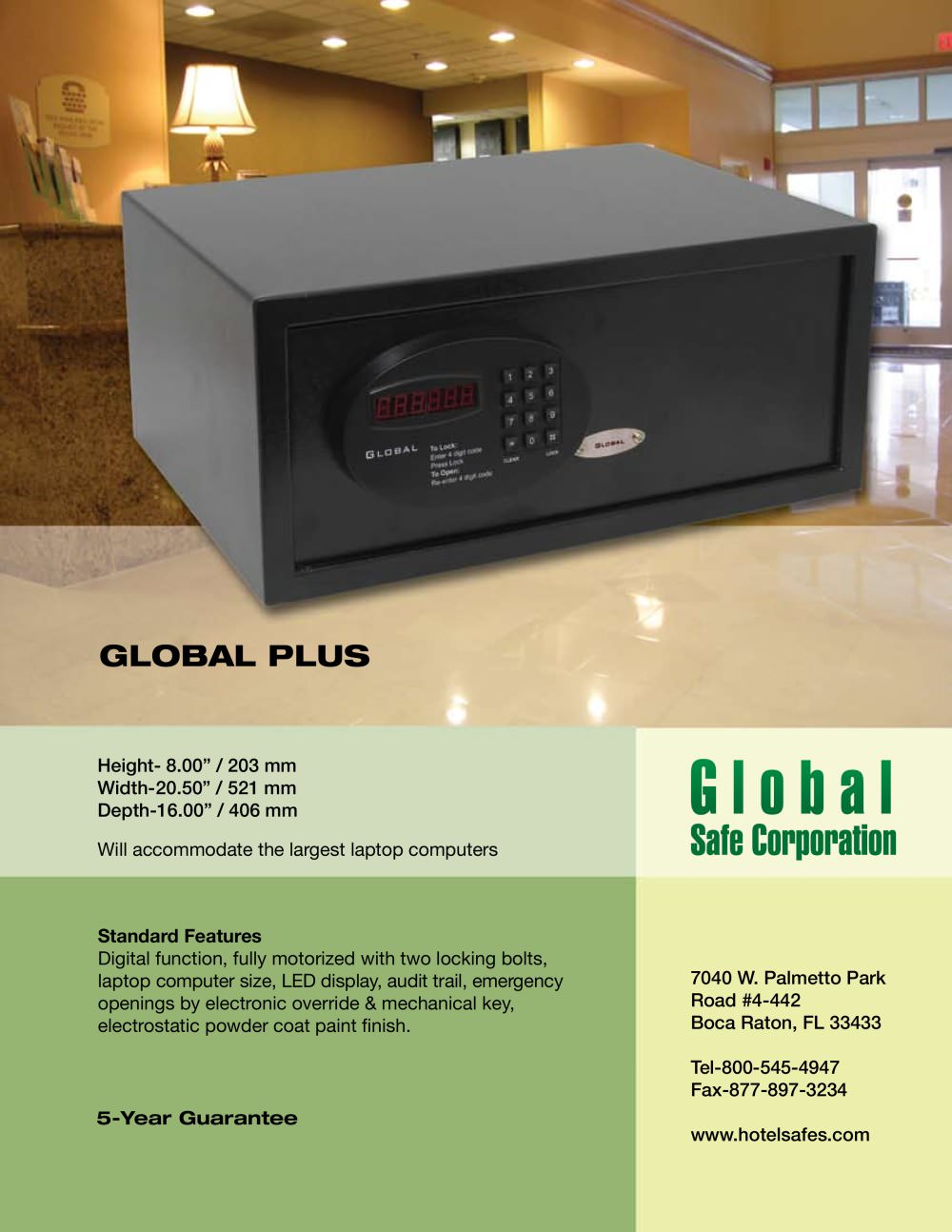 Hotel Safes - Global Safe Corporation