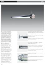 Fluorescent suspended luminaire NET-3