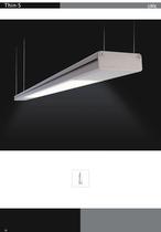 Fluorescent suspended luminaire THIN-S