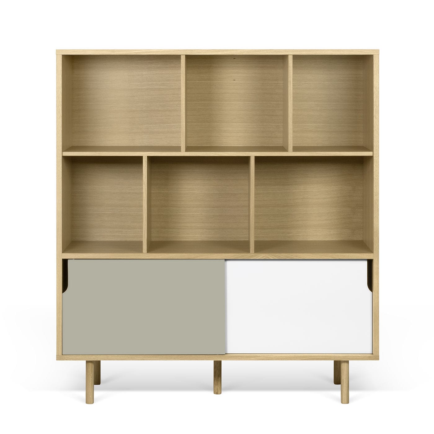 Credenza alta DANN TEMAHOME moderna / in legno laccato / in rovere