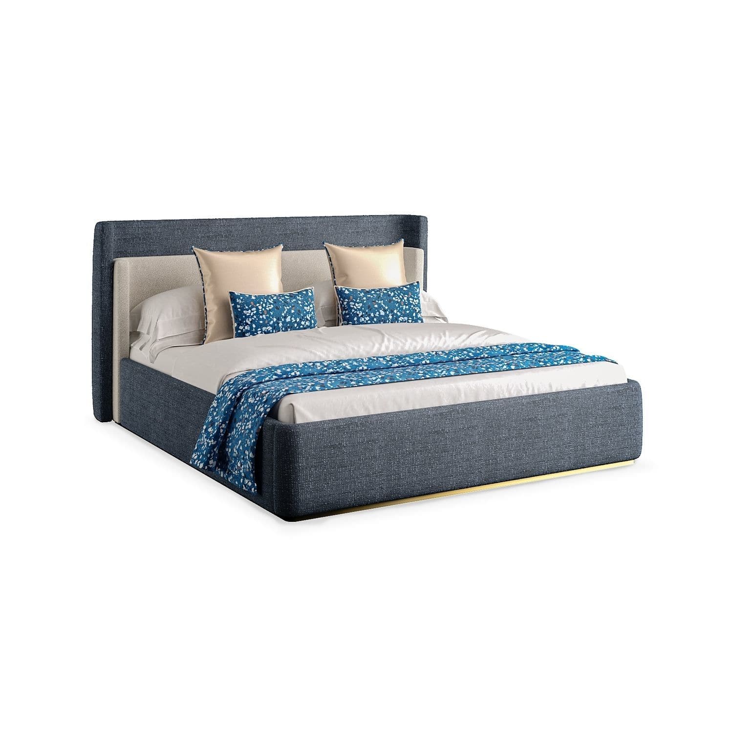 24KF Testiera Per Letto King Size – Montaggio A Parete, Imbottita In Velluto, Design A Canali, Colore Grigio Scuro (76''W X 22''H)
