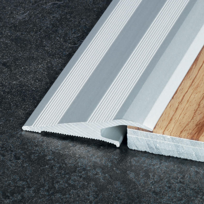 Profilo Transizione Pavimento In Alluminio - Soglia Per Dislivelli 15-45mm Grigio