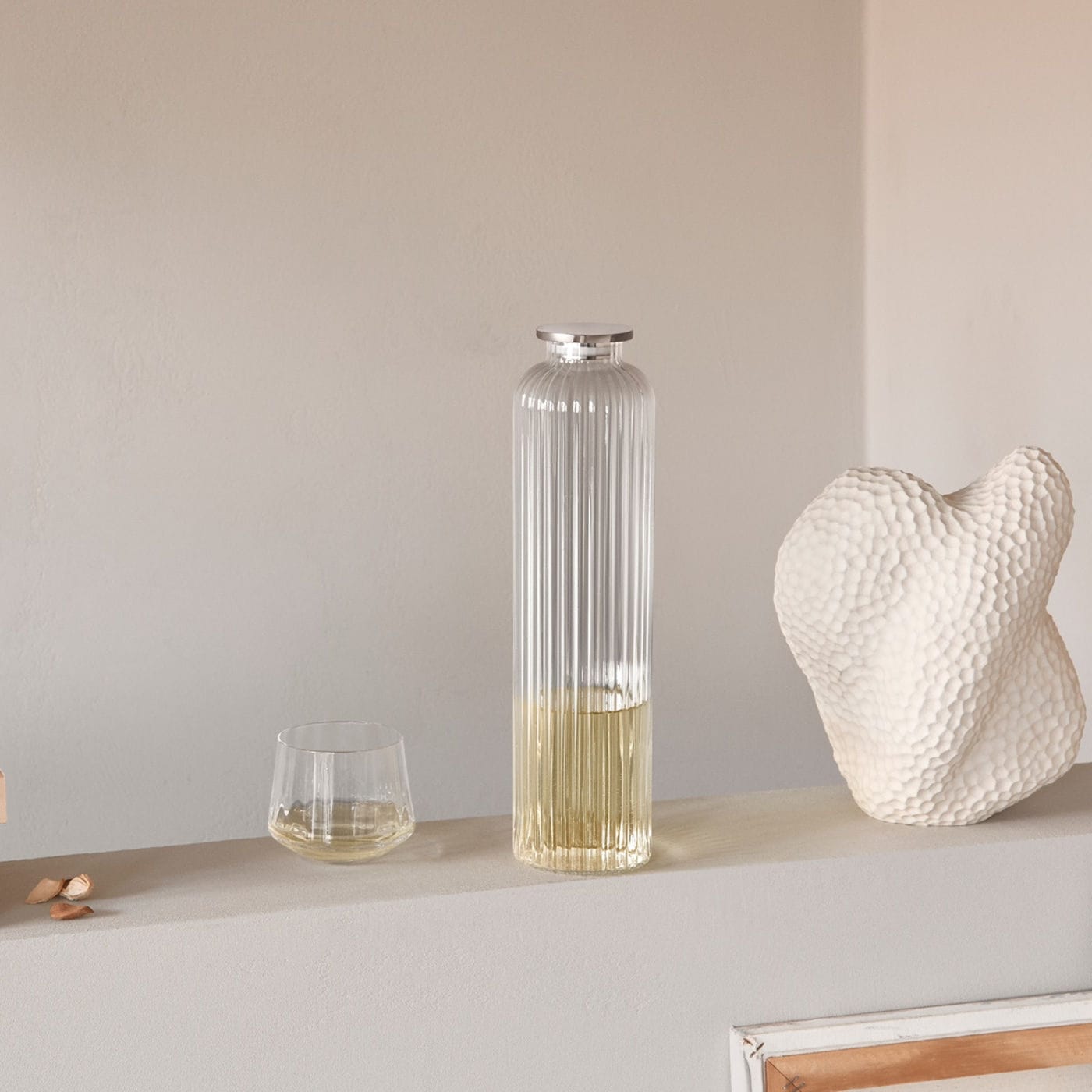 Caraffa In Vetro Georg Jensen Cobra - 0,75L, Design Organico, Collo Stretto - Elegante Per Acqua E Vino