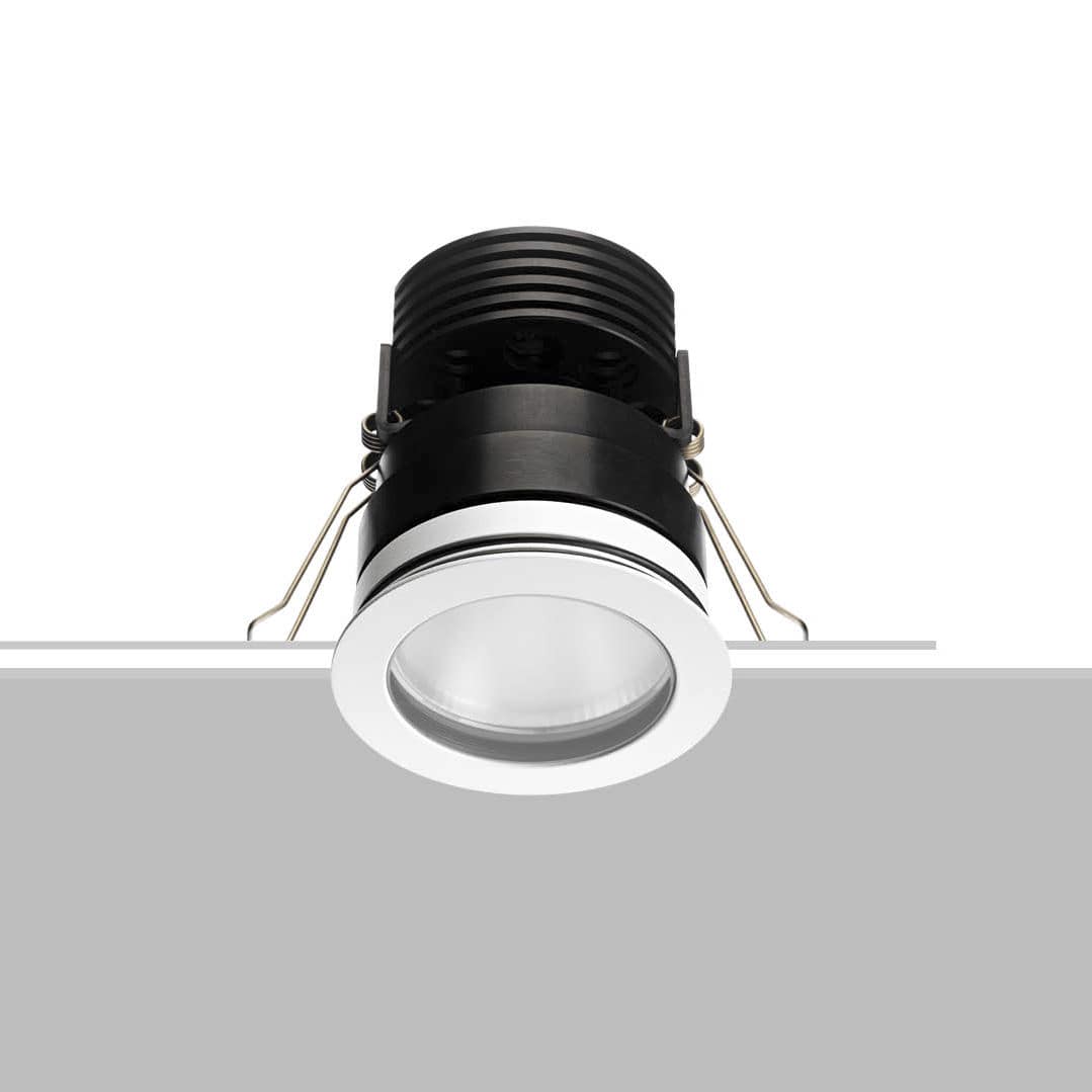 Portafaretto da Incasso quadrato nero impermeabile IP65 Foro 68mm