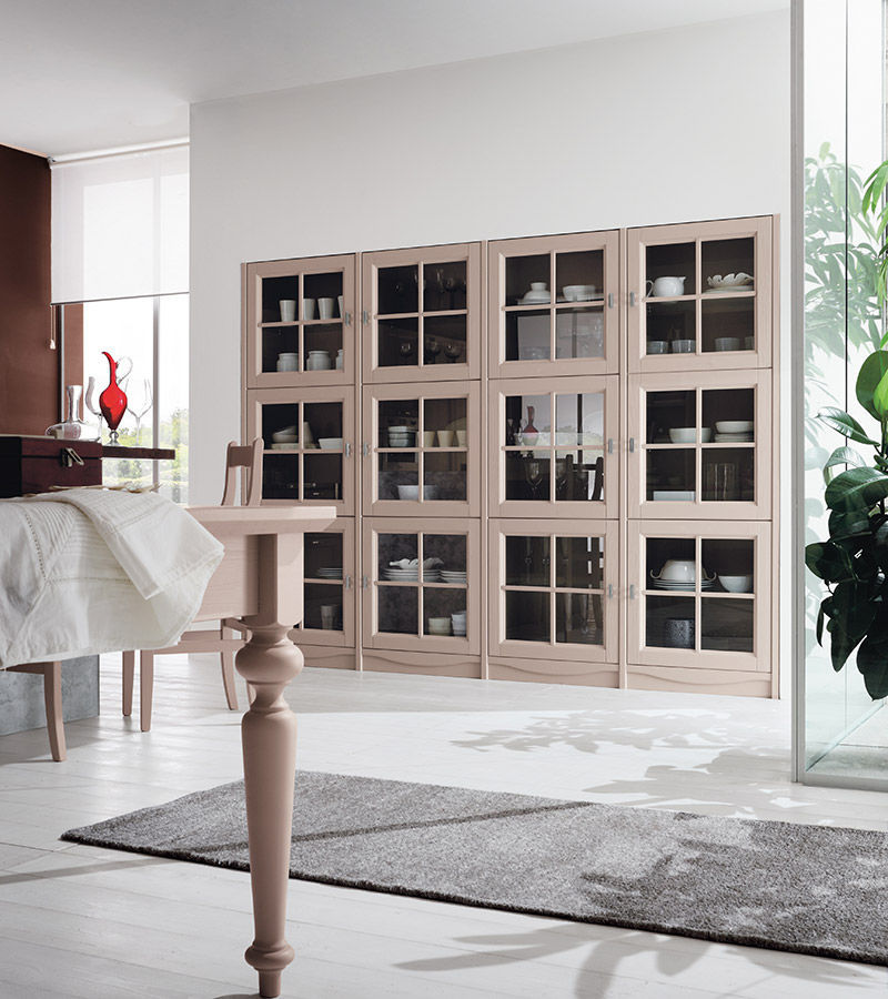 Credenza con alzata classica TORTORA E AMARENA Callesella in legno