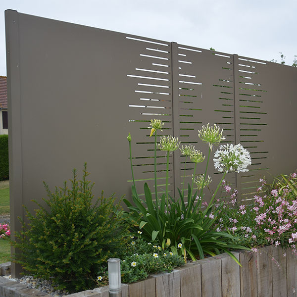 Elevens Pannello Divisorio Per Esterni In Metallo 183x119 Cm - Schermo Per Privacy Con Supporto, Autoportante Per Giardino E Terrazzo - 2